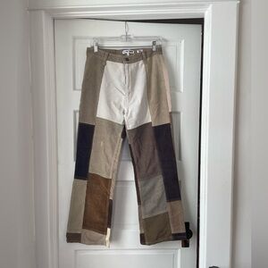 Re/Done Women’s Corduroy Patchwork Pants - Multicolor